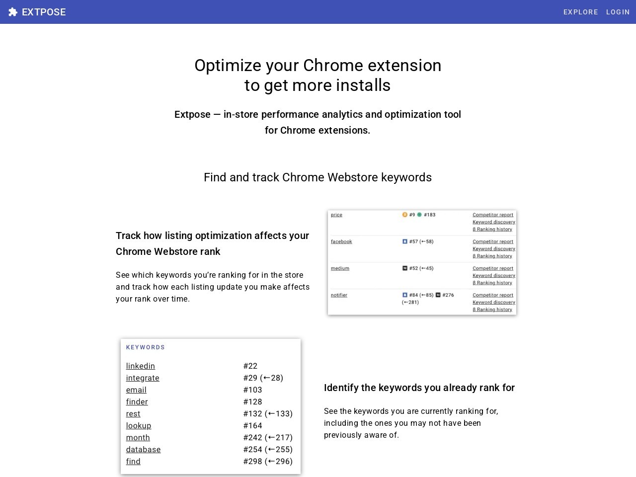 ExtPose - Track your browser extension app store performance and get competitive advantage