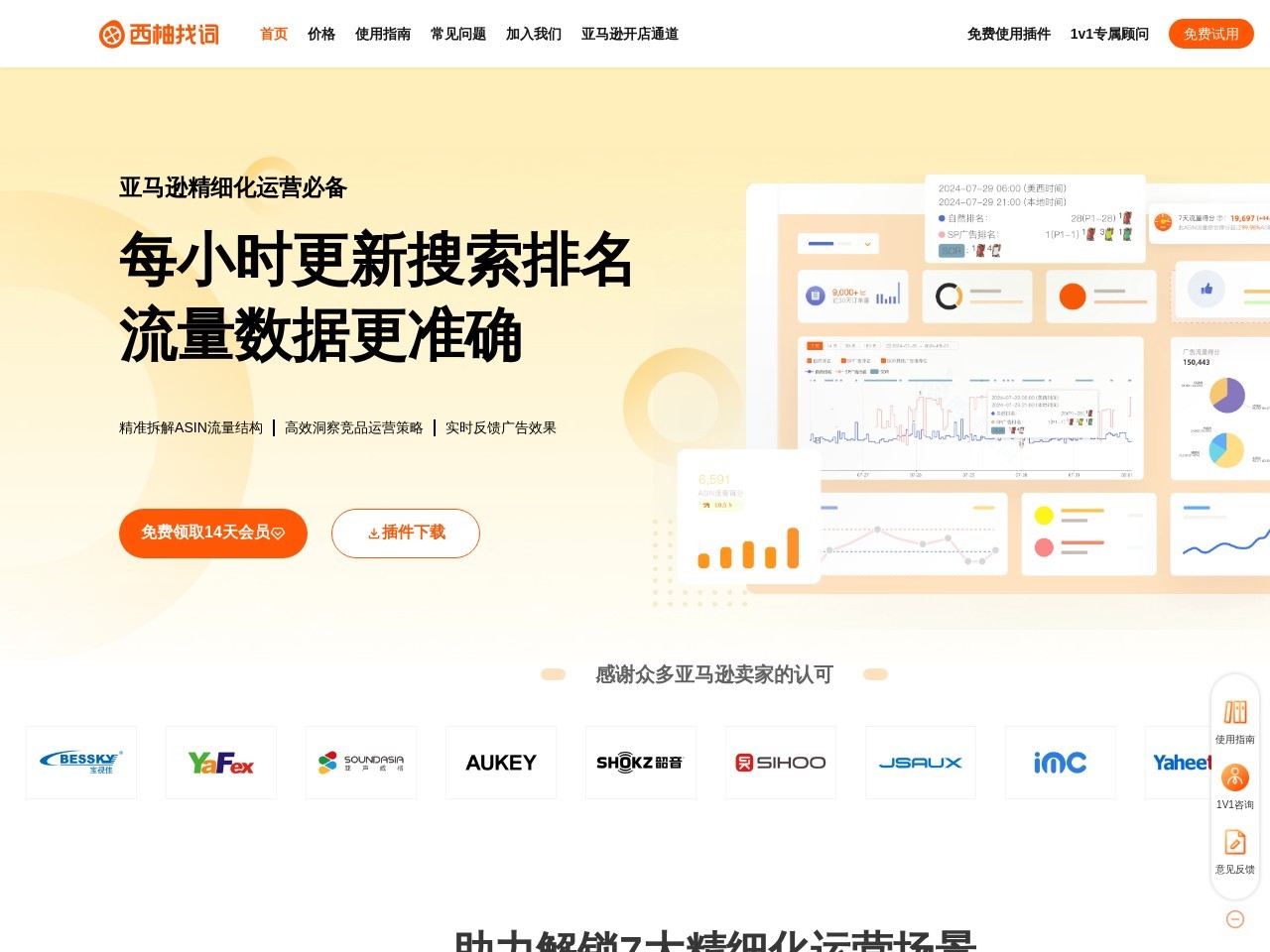 西柚找词-每小时抓取亚马逊搜索排名